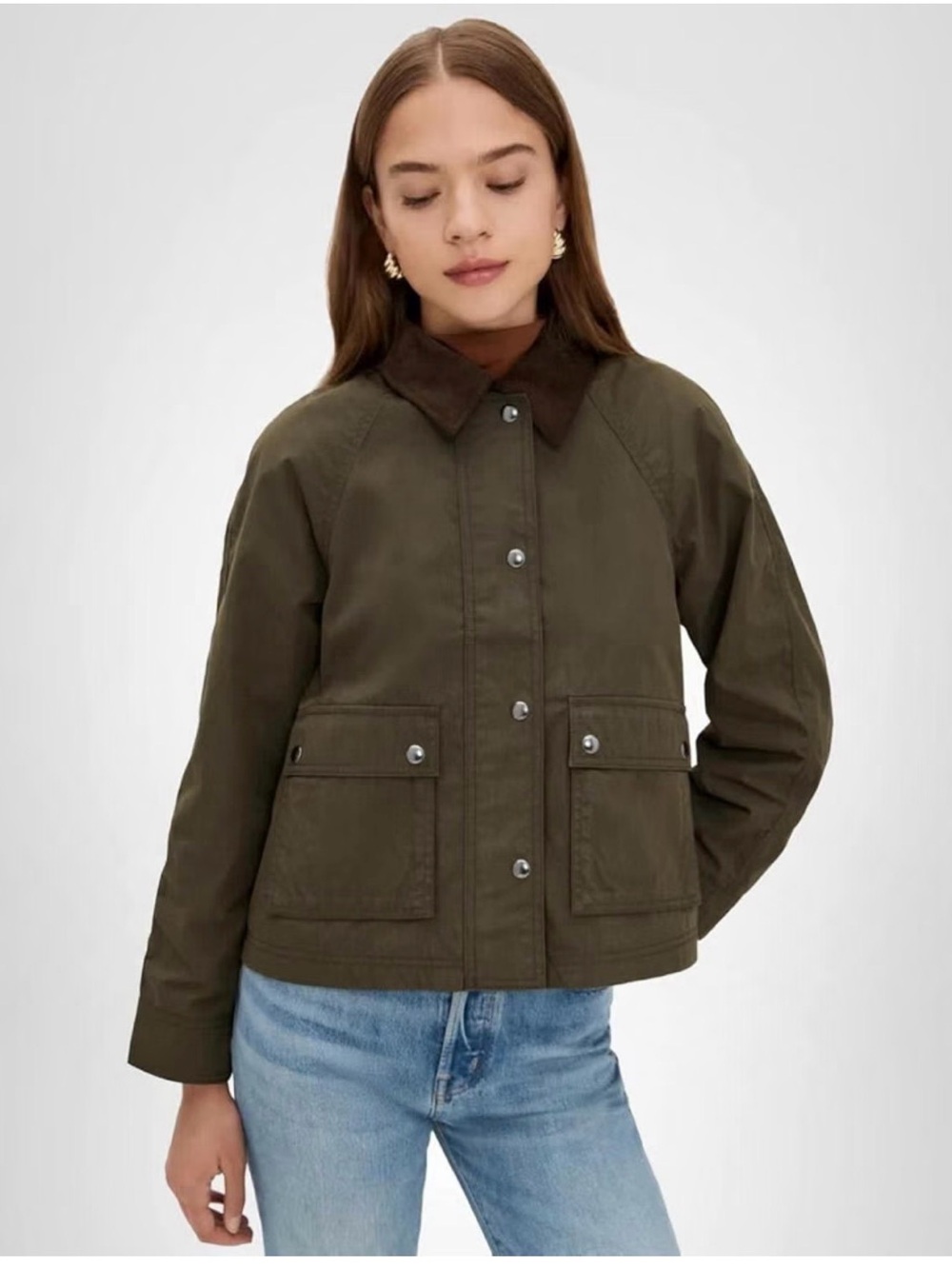 Madewell Waxed Zip Front Barn Jacket